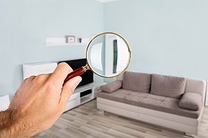 an individual examining a potential house to live in during a home inspection