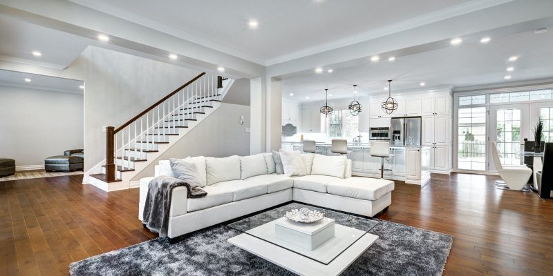 Living room of a move-in ready home