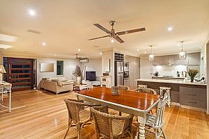 a kitchen in a brand new home